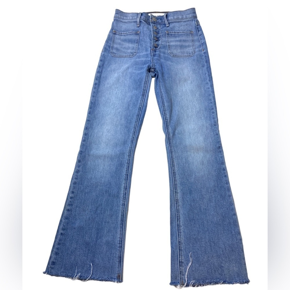Aritiza Denim Forum - The Bailey High Rise Crop Flare Exposed Button Jeans - Picture 2 of 11